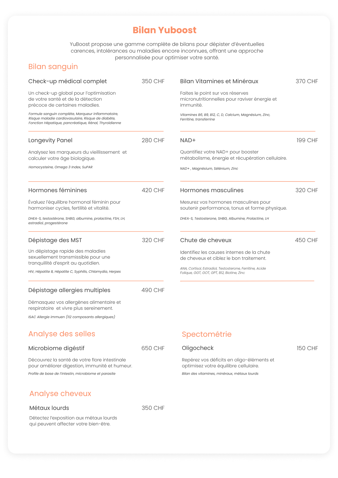 prix injection vitamine